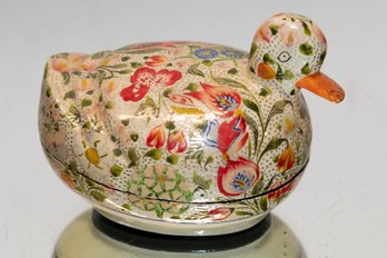 Hand Painted Lacquered Duck Trinket Box