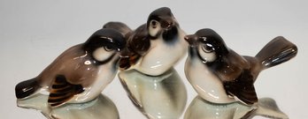 Trio Wien Keramos Porcelain Songbird Figurines