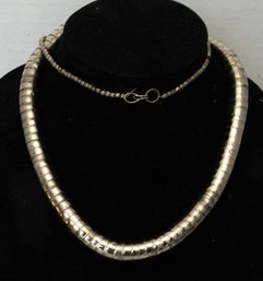 Silvertone Chunky Bendable Necklace