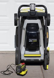 Ryobi 40v Battery Operated Lawnmower With Charger And Battery