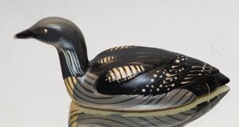 ANRI Wildlife Collection Hand Crafted And Painted Signed H. Diller 'king Eiden' Italy