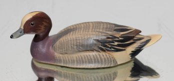 ANRI Wildlife Collection Hand Crafted And Painted Signed H. Diller 'european Wigeon' Italy