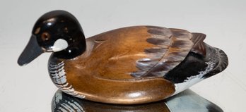 Hand Carved And Painted Wooden Canada Goose