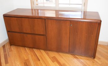 Cherry 2 Drawer And Storage Office Credenza