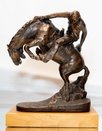 Austin Proding ( American School, 20th Century Untiled 1969 American Cowboy Sculpture *appraised