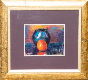 Still Life Pastel Signed Stone