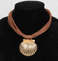 Goldtone Seashell Necklace