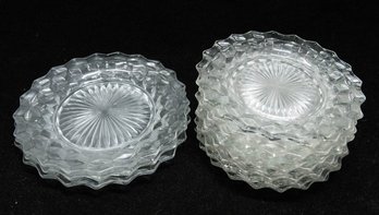 Fostoria American Clear Salad And Dinner Plates