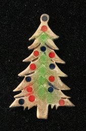 Sterling Silver Christmas Tree Brooch