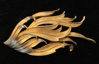 Safari Gold Tone, Leaf Brooch