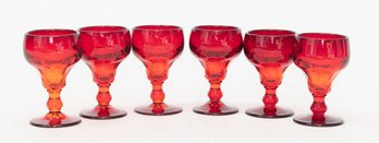 Fenton Georgian Ruby Port Glasses (6)