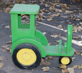 Wooden Ride On Tractor Toy