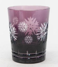 Waterford Crystal Amethyst Snowflake Wishes Signed 4.5' Glass