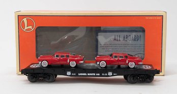 1996 Lionel Route 66 Flatcar With Sedans In Original Box