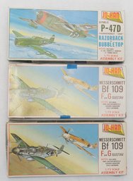 Jo-Han Messerschmitt Bf 109 (2) And Republic P-47D Thunderbolt Jug Model Kit 1:72 *AS IS*