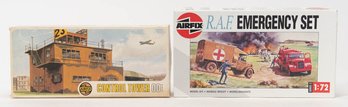 Airfix R.A.F. Emergency Set 1:72 And Control Tower OO Scale Model Kits *AS IS*