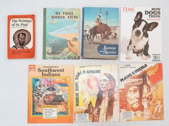 Lot Of Books Includes The Writings Of St. Paul And Student Books On American Indians