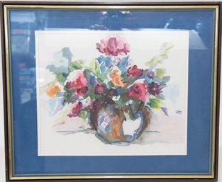 Mary Ann Pierce Flower Medley Watercolor Signed