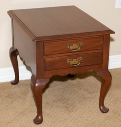 Virginia Galleries Furniture By Henkel Harris Wild Black Cherry Queen Anne Style Side Table