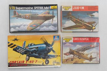 Mikro JAK-1M, LWS-CZAPLA, Heller Spitfire Mk And Corsair F-4U 7 Model Kits 1:72 *AS IS*