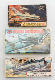 Airfix MiG 15, T.B.M. 3 Avenger And Douglass SBD Dauntless Model Kits 1:72 *AS IS*