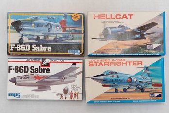 MPC Hellcat, F-86D Sabre, Straighter And F-86D Sabre Model Kits 1:72 *AS IS*