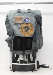 Vintage Hiking Pack With Sewn On Achievement Patches