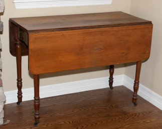 Antique Early American Double Sided Drop Leaf Table