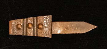 CH Quier Signed Riveron Copper Embellishment Possibly For A Belt