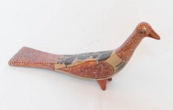 1968 Old Mexico Tonala Pottery Long Necked Bird