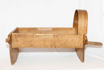 1920s Carved Wood Cradle