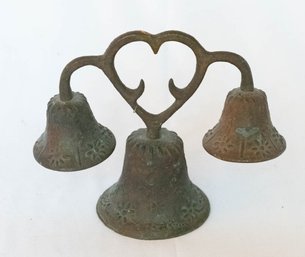 19th Century Mission Church Bronze Bell With Working Clappers