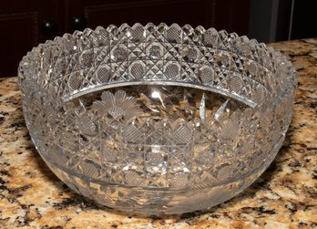 American Brilliant Signed Cut Glass Bowl