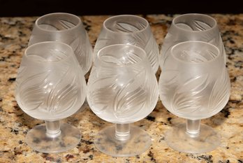 Satin Finish Glass Port Glasses (6)