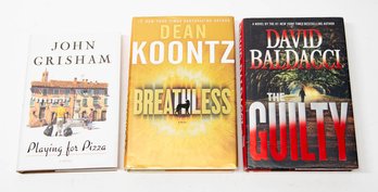 John Grisham, Dean Koontz And Davis Baldacci Hardcover Books