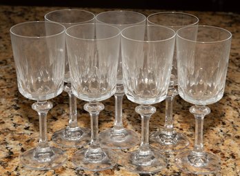 Vintage Cristal D Arques Crystal Wine Glasses