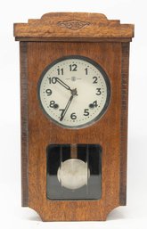 Antique Trade Mark Oak Wall Clock