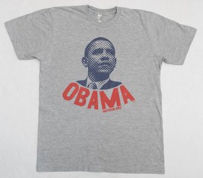 2008 Obama Campaign Moveon.org Grey T-shirt Size Medium