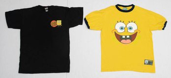 2019 Santa Cruz Spongebob And 2002 Yellow SpongeBob T-shirts Size Medium