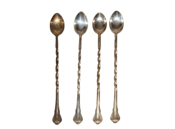 Sterling Silver Twisted Iced Tea Spoons 40g/each