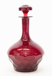 8.5' Fenton Ruby Red Georgian Decanter