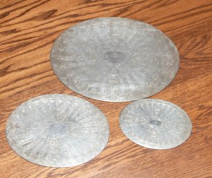 Wrapped Trivets Possibly Aluminum Or Silver Plate