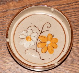 Vintage Dogwood Stoneware Ashtray