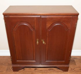 Small Cherry Finish Storage Cabinet