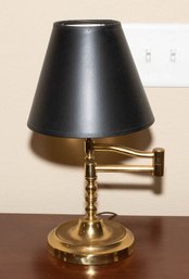 Brass And Black Shade Student Lamp