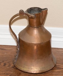 Antique Hammered Copper Pitcher