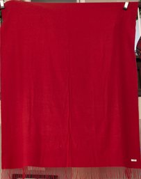 Williams Sonoma Home Red Cashmere Throw 53'x72'