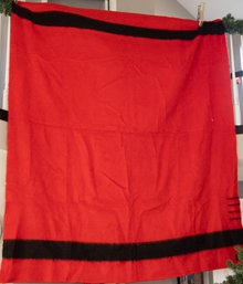 Earlys Whitney Point Red/black Wool Blanket Made In England 74'x86'