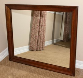 Mahogany Finish Wood Mirror