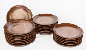 Frankoma Pottery Plainsman Brown Dinner Plates